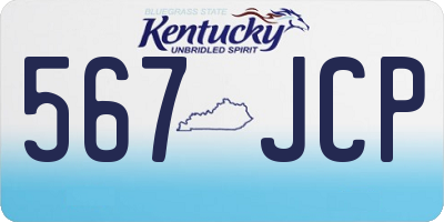 KY license plate 567JCP