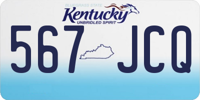 KY license plate 567JCQ