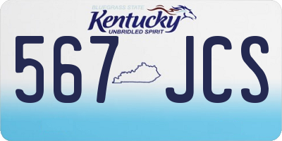 KY license plate 567JCS