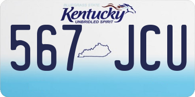 KY license plate 567JCU