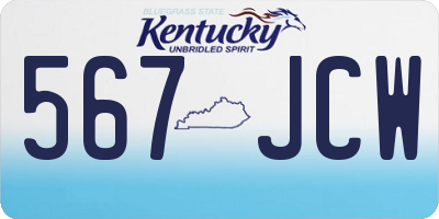 KY license plate 567JCW