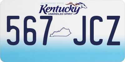 KY license plate 567JCZ