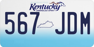 KY license plate 567JDM