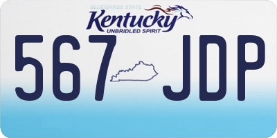 KY license plate 567JDP