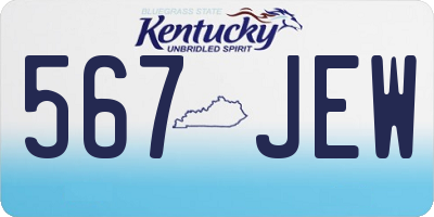 KY license plate 567JEW