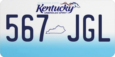 KY license plate 567JGL