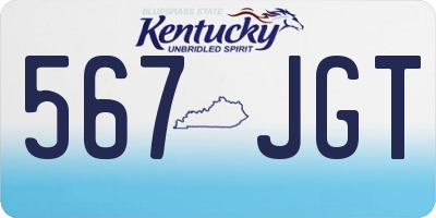 KY license plate 567JGT