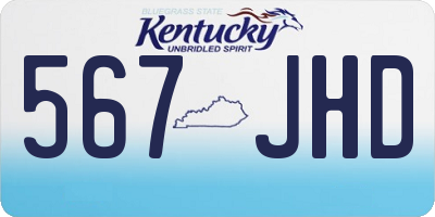 KY license plate 567JHD