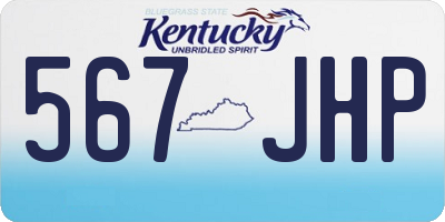 KY license plate 567JHP