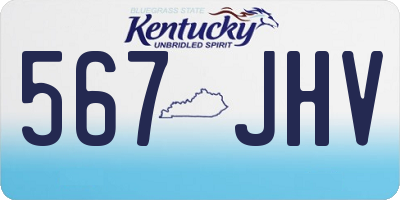 KY license plate 567JHV