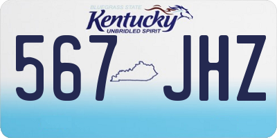 KY license plate 567JHZ