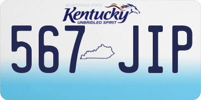 KY license plate 567JIP