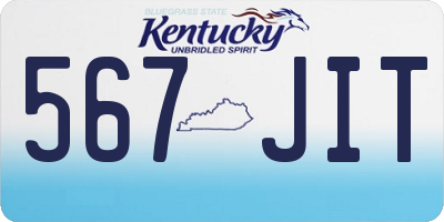 KY license plate 567JIT