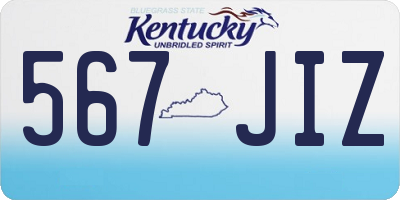 KY license plate 567JIZ