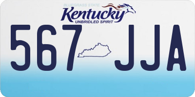 KY license plate 567JJA