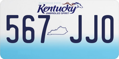 KY license plate 567JJO