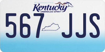 KY license plate 567JJS