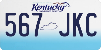 KY license plate 567JKC