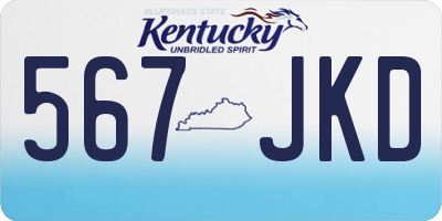 KY license plate 567JKD
