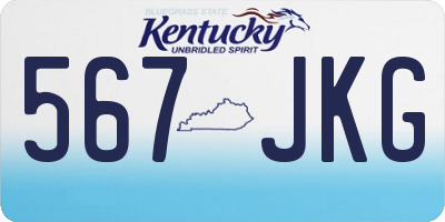 KY license plate 567JKG
