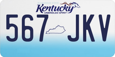 KY license plate 567JKV