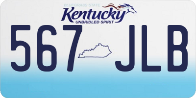 KY license plate 567JLB