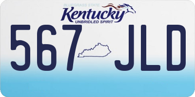 KY license plate 567JLD