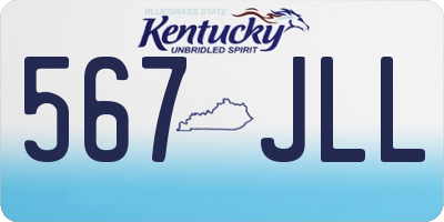 KY license plate 567JLL