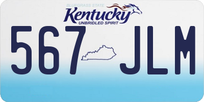 KY license plate 567JLM