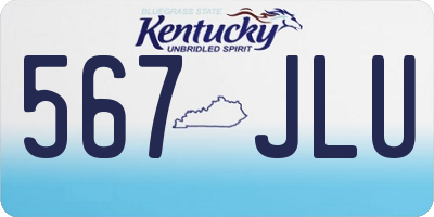 KY license plate 567JLU
