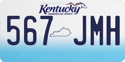 KY license plate 567JMH