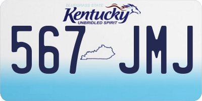 KY license plate 567JMJ