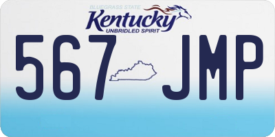 KY license plate 567JMP