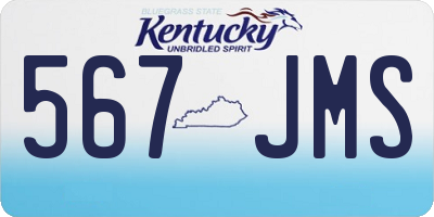 KY license plate 567JMS