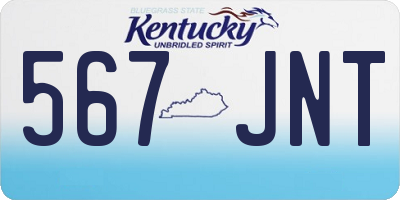 KY license plate 567JNT