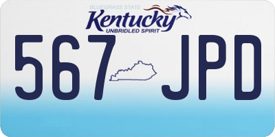 KY license plate 567JPD