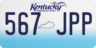 KY license plate 567JPP