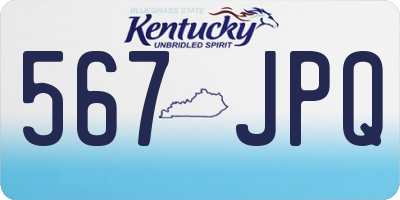 KY license plate 567JPQ