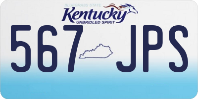 KY license plate 567JPS