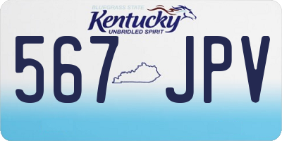 KY license plate 567JPV