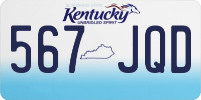 KY license plate 567JQD