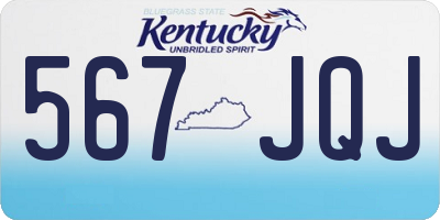 KY license plate 567JQJ