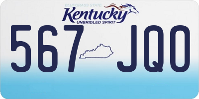 KY license plate 567JQO