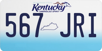 KY license plate 567JRI