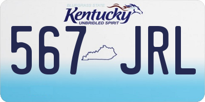 KY license plate 567JRL