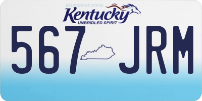 KY license plate 567JRM