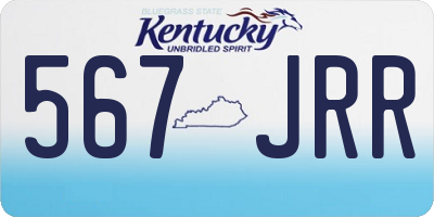 KY license plate 567JRR