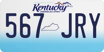 KY license plate 567JRY
