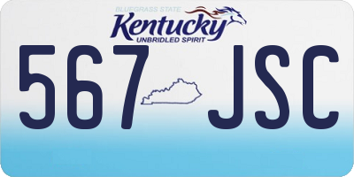 KY license plate 567JSC