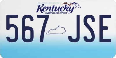 KY license plate 567JSE